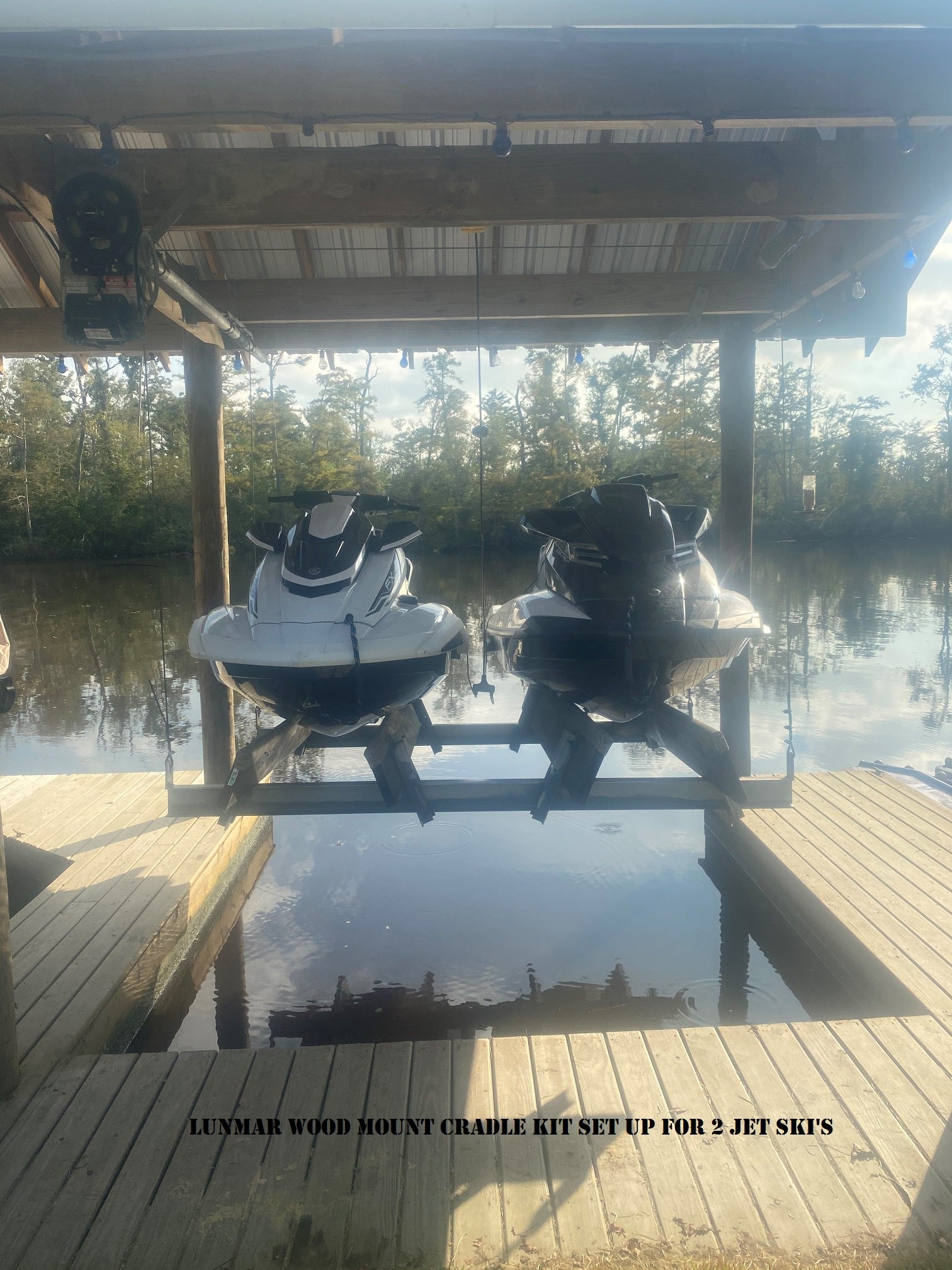 Lunmar Dual Jet Ski Cradle Kit Wood Mount (3000#, 4000# 6000#)