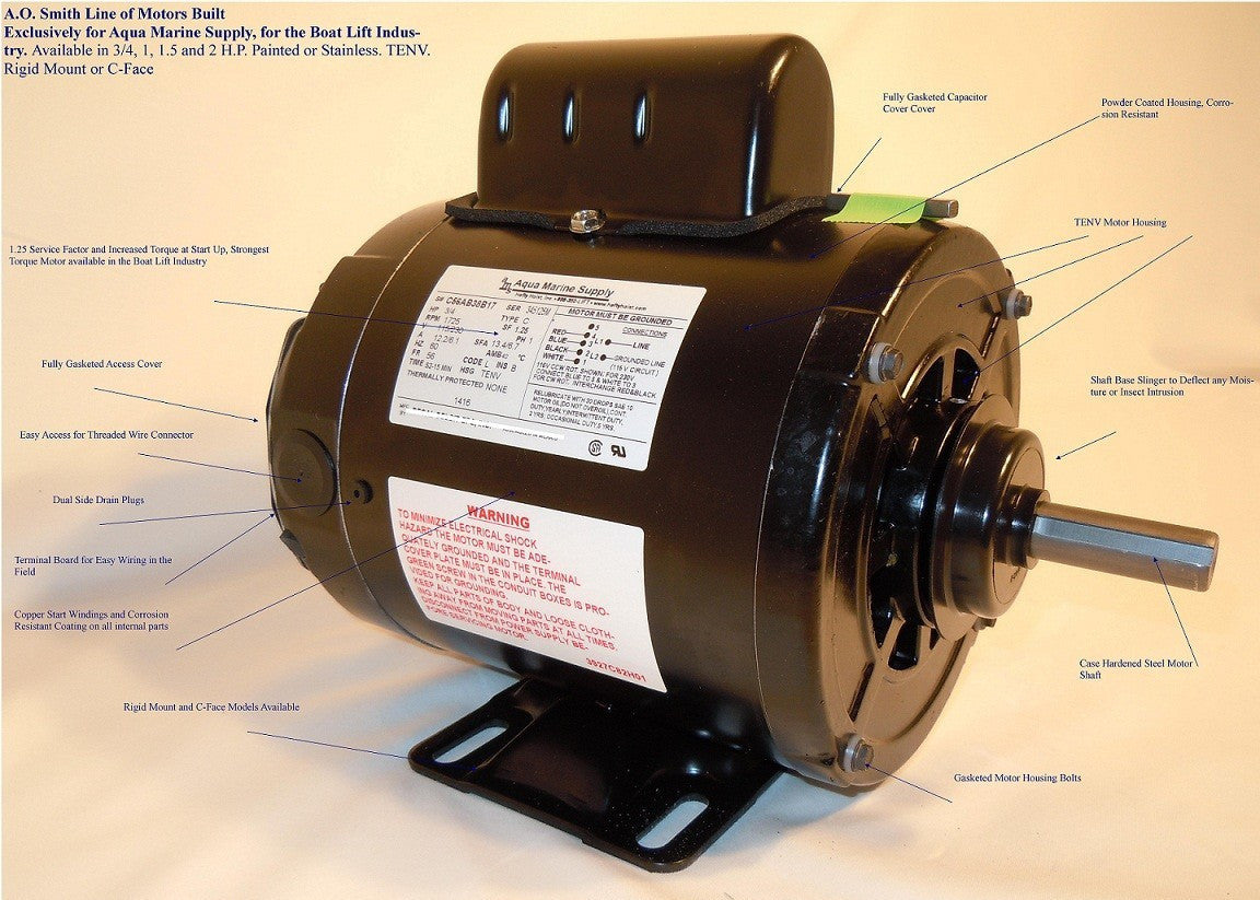 1 1/2HP Motor Only -TENV