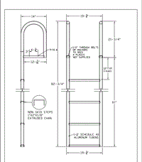 Aluminum Dock Ladders (Straight)