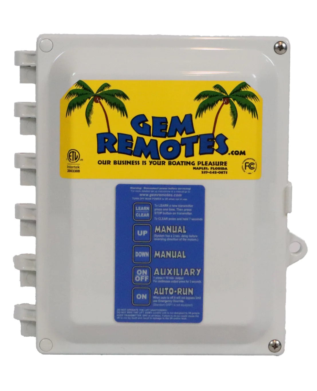 Gem Remotes Reverse Rotation GEM Remote for Lunmar Single Motor Boat Lifts – Lunmar Boat Lifts