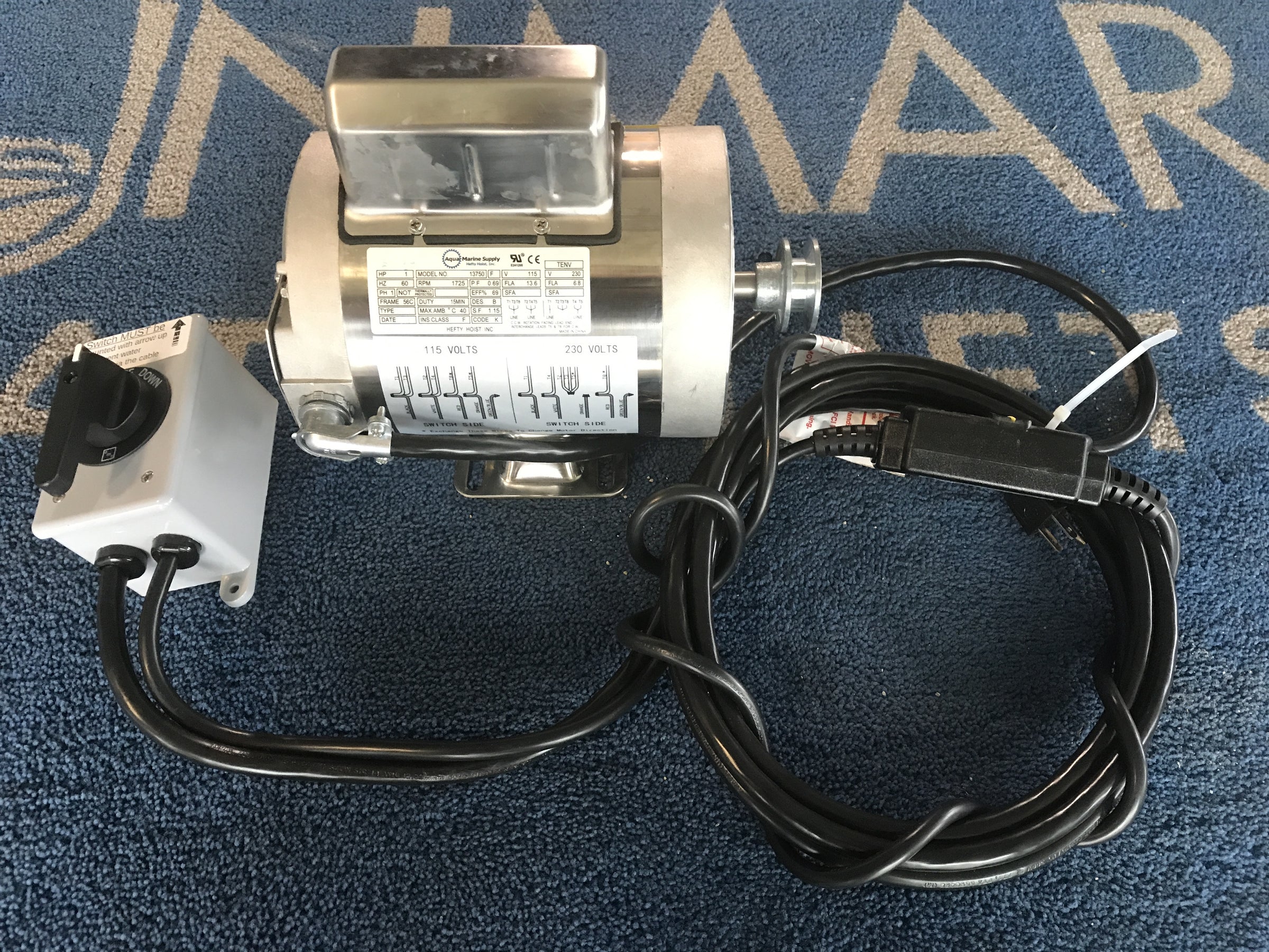 1 HP Stainless Steel  Wired Motor